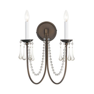 Maxim Lighting Plumette 2-Light Wall Sconce w Crystal