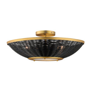 Maxim Lighting Rattan 20" Wall Sconce/Semi Flush Mount