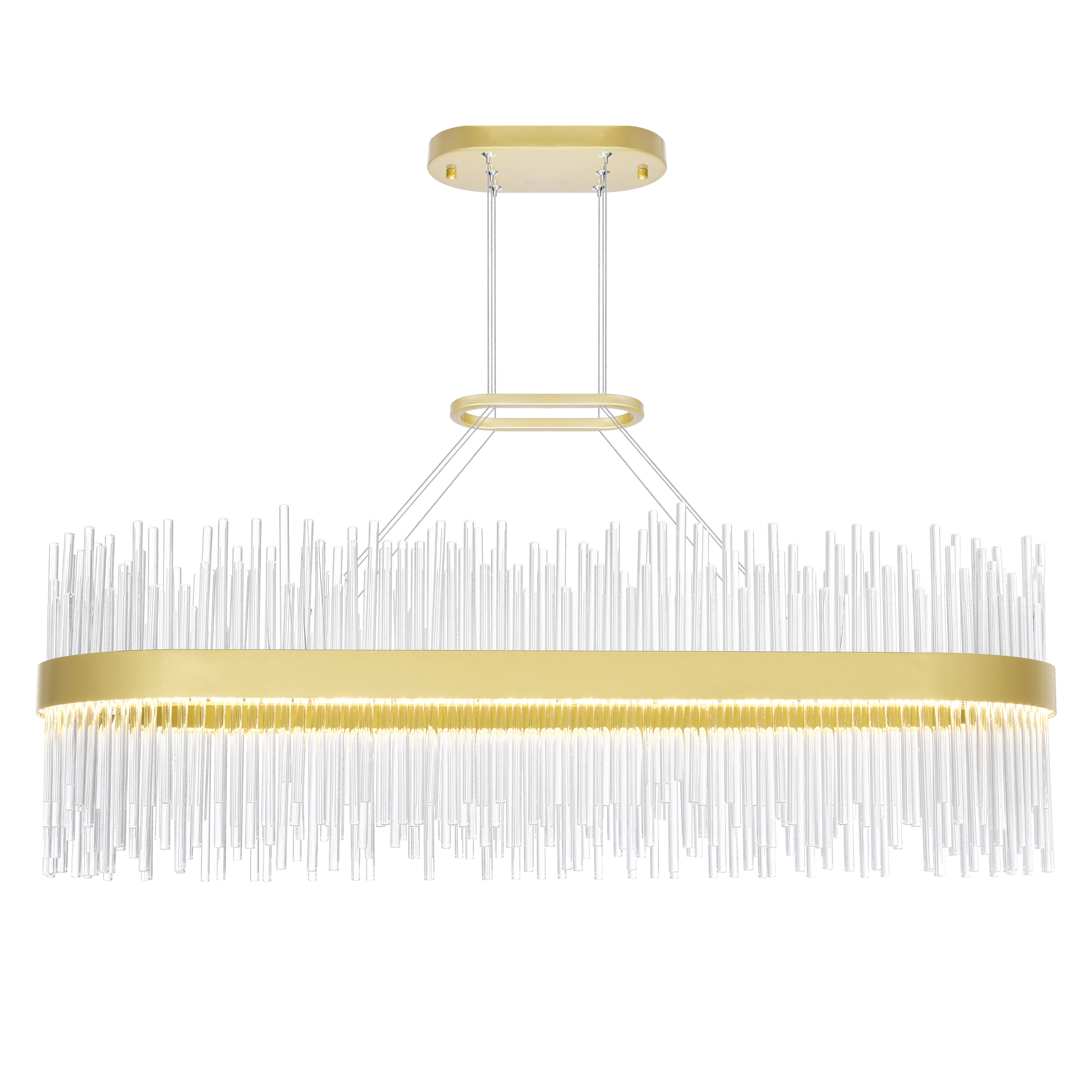 695320067439 Genevieve LED Chandelier With Medallion Gold Finish