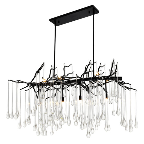 Anita 10 Light Chandelier With Black Finish