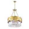 Panache 6 Light Down Chandelier With Medallion Gold Finish