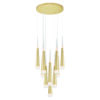 Andes LED Multi Light Pendant With Satin Gold Finish