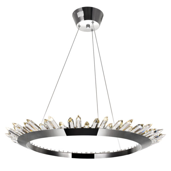 Arctic Queen LED Chandelier With Polished Nickel Finish