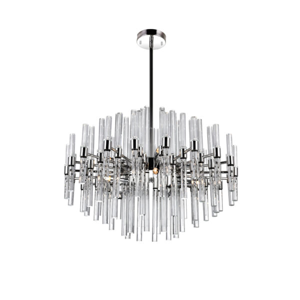 Miroir 10 Light Chandelier With Polished Nickel Finish