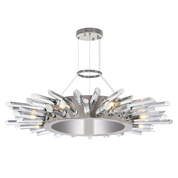 Thorns 8 Light Chandelier With Polished Nickel Finish