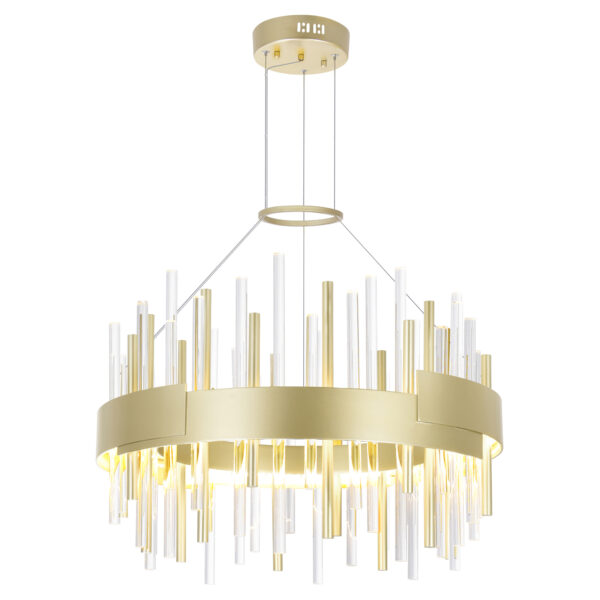 Millipede 20 in LED Satin Gold Chandelier