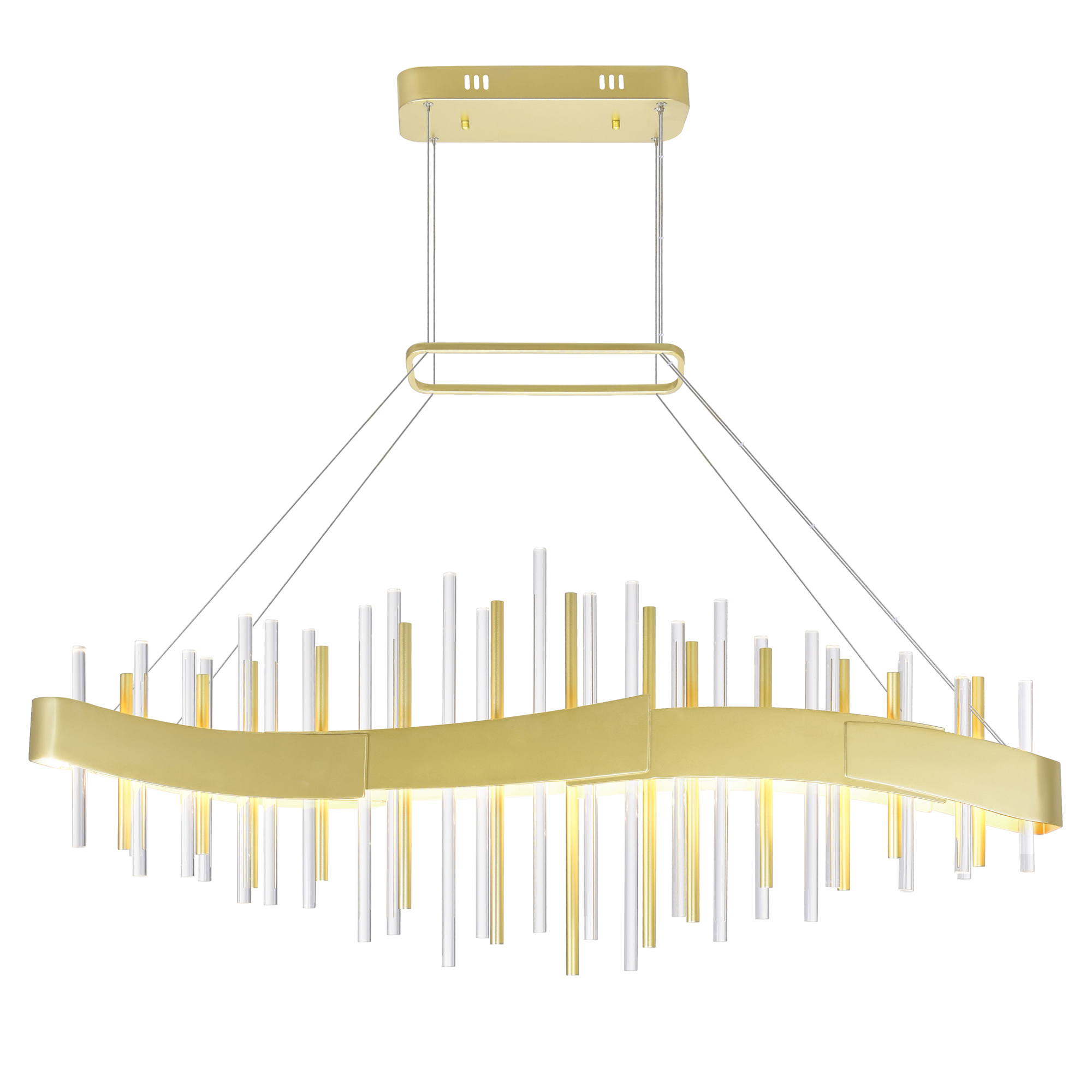 695320028300 Millipede 40 in LED Satin Gold Chandelier