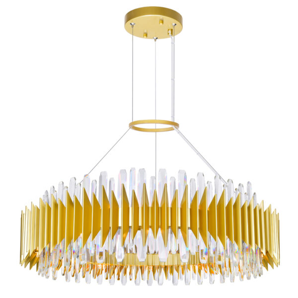 Cityscape 24 Light Chandelier With Satin Gold Finish