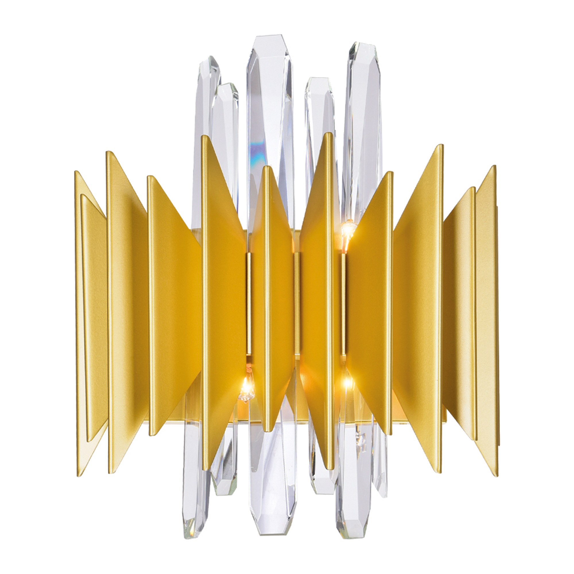 695320106893 Cityscape 5 Light Wall Sconce With Satin Gold Finish