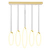 Hoops 5 Light LED Chandelier With Satin Gold Finish