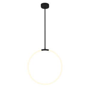 Hoops 1 Light LED Chandelier With Black Finish