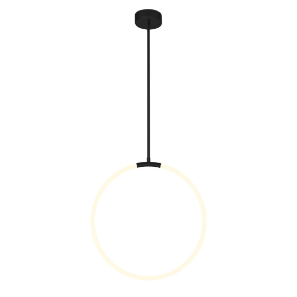 Hoops 1 Light LED Chandelier With Black Finish