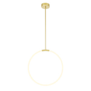 Hoops 1 Light LED Chandelier With Satin Gold Finish