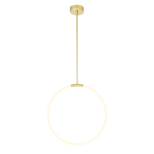 Hoops 1 Light LED Chandelier With Satin Gold Finish