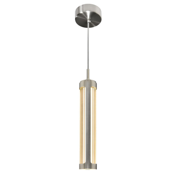 Neva 3 in LED Integrated Satin Nickel Pendant