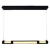 Neva 36 in LED Integrated Black Chandelier