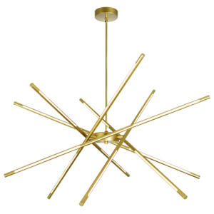 Oskil LED Integrated Chandelier With Satin Gold Finish