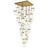 Lava Integrated LED Brass Chandelier