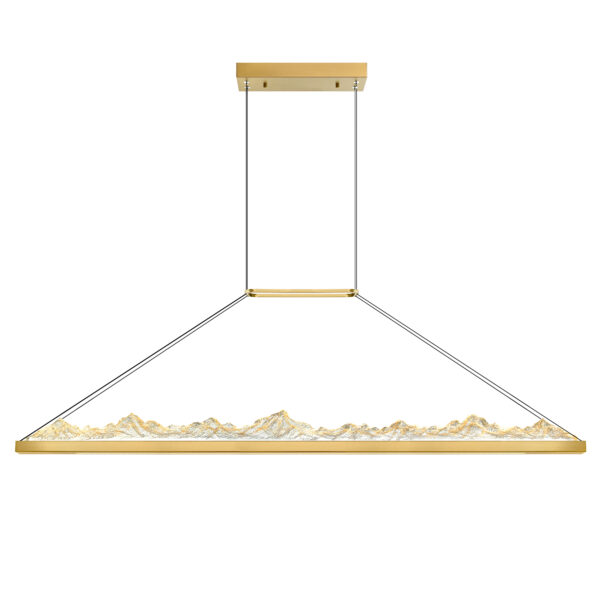 Himalayas Integrated LED Brass Island/Pool Table Light