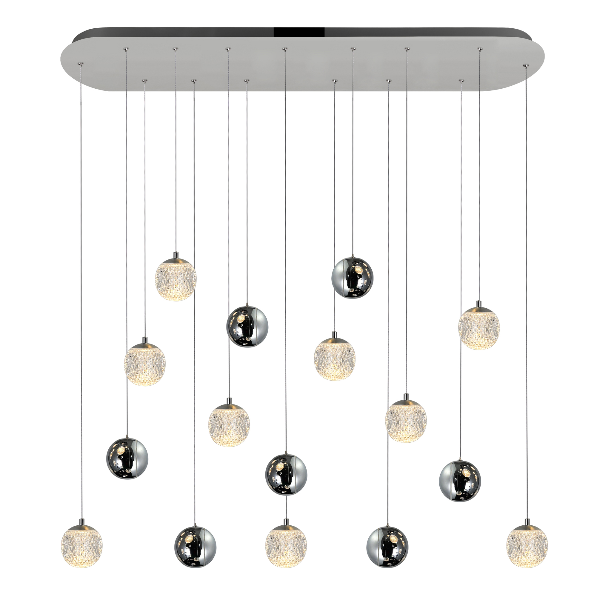 695320043969 Siena 9 Light Chrome Chandelier