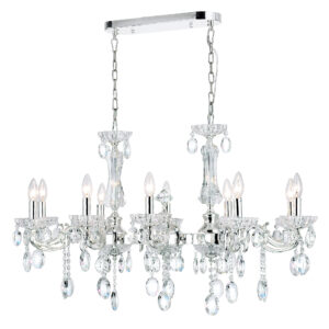 Flawless 10 Light Chandelier With Chrome Finish