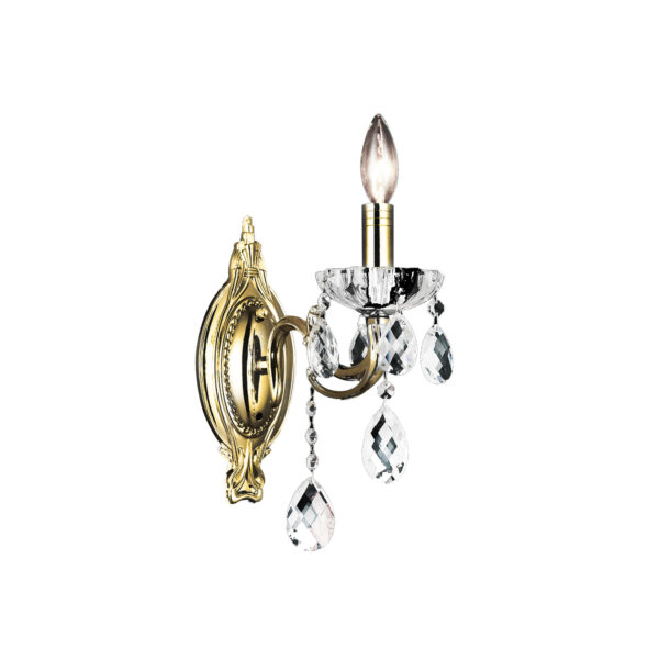 Flawless 1 Light Wall Sconce With Antique Brass Finish