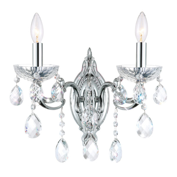 Flawless 2 Light Wall Sconce With Chrome Finish