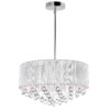 Water Drop 9 Light Drum Shade Chandelier With Chrome Finish