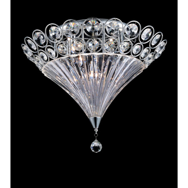 Lina 6 Light Bowl Flush Mount With Chrome Finish