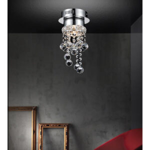 Monica 1 Light Flush Mount With Chrome Finish