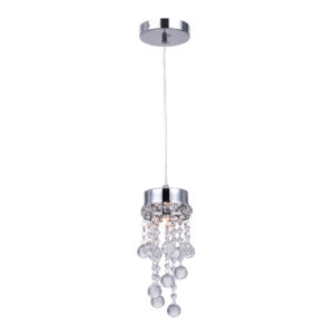 Monica 1 Light Down Mini Pendant With Chrome Finish