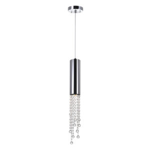 Extended 1 Light Down Mini Pendant With Chrome Finish