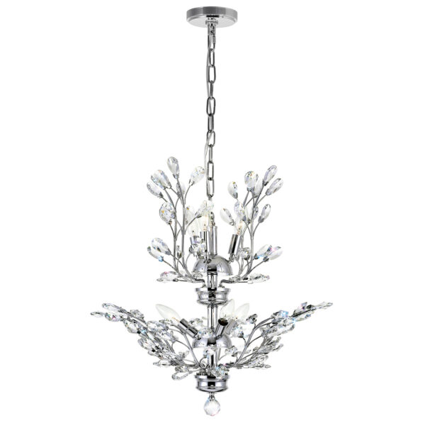Ivy 6 Light Chandelier With Chrome Finish