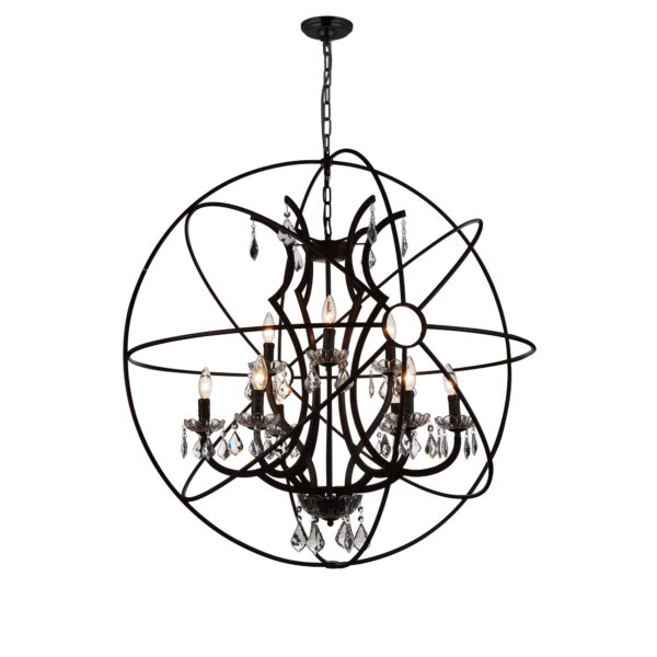 Campechia 9 Light Chandelier With Brown Finish