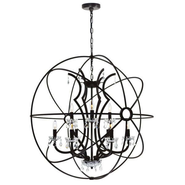 Campechia 12 Light Chandelier With Brown Finish