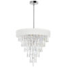 Franca 8 Light Drum Shade Chandelier With Chrome Finish