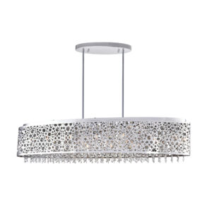Bubbles 16 Light Drum Shade Chandelier With Chrome Finish