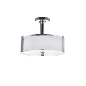Lucie 3 Light Drum Shade Chandelier With Chrome Finish