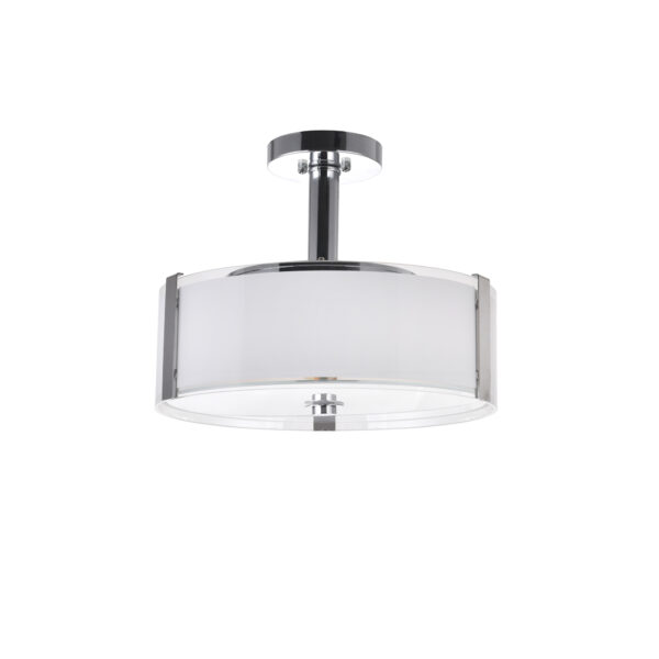 Lucie 3 Light Drum Shade Chandelier With Chrome Finish