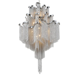Daisy 17 Light Down Chandelier With Chrome Finish