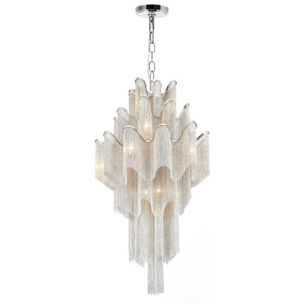 Daisy 17 Light Down Chandelier With Chrome Finish