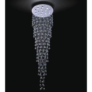 Rain Drop 16 Light Flush Mount With Chrome Finish