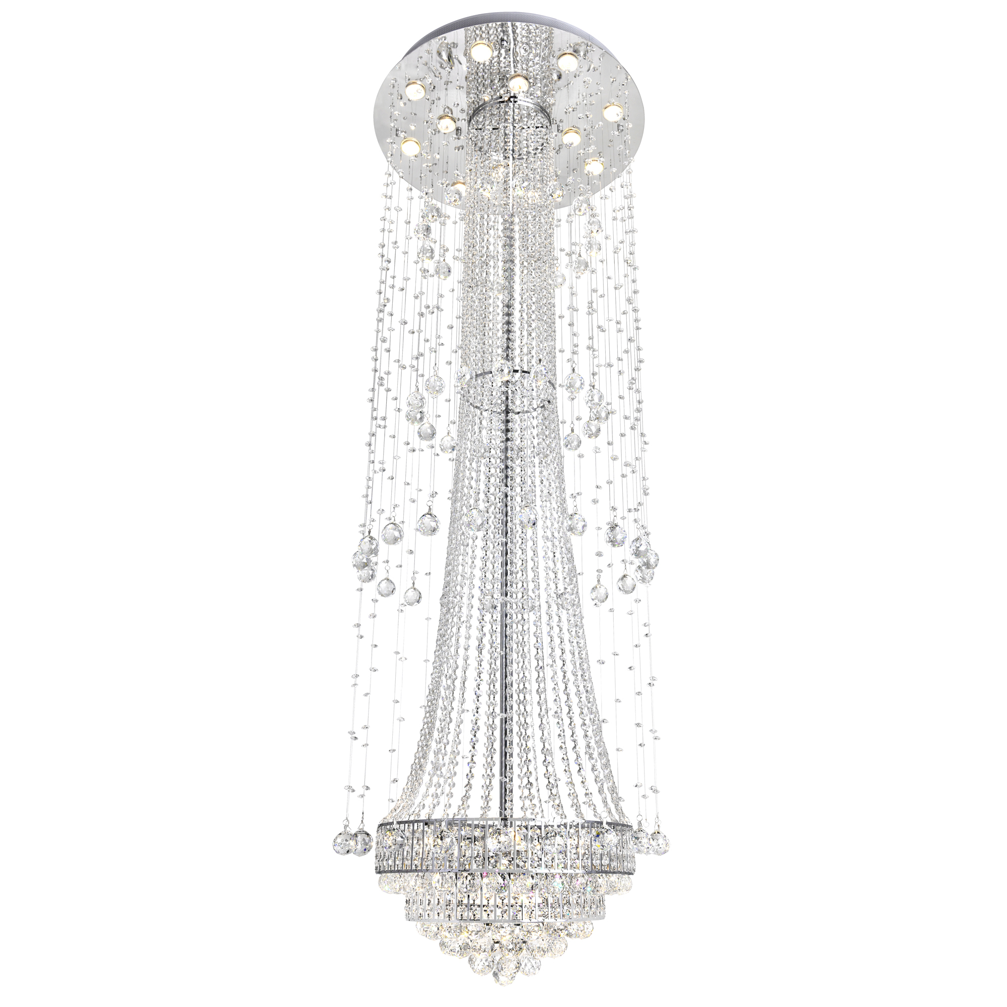 695320008432 Hallway 20 Light Flush Mount With Chrome Finish