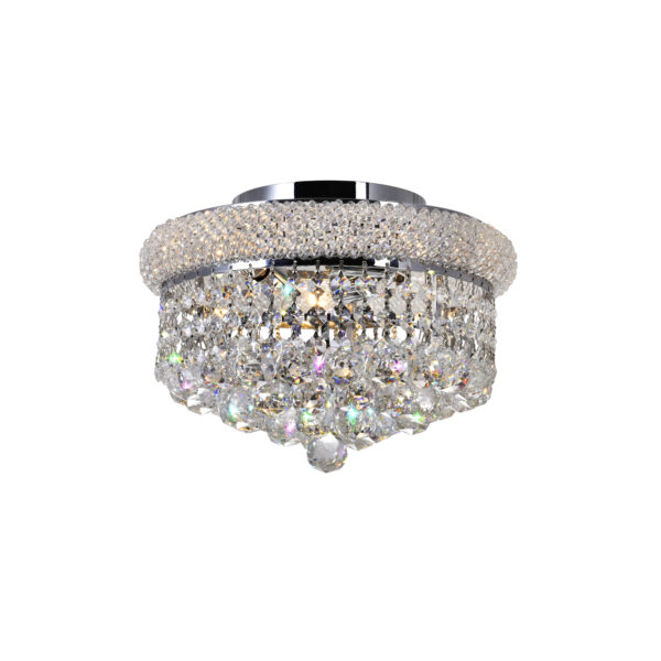Empire 3 Light Flush Mount With Chrome Finish