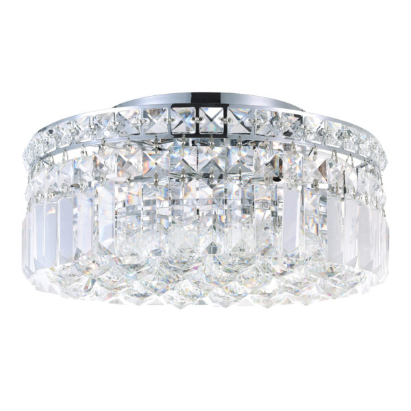 Colosseum 4 Light Flush Mount With Chrome Finish