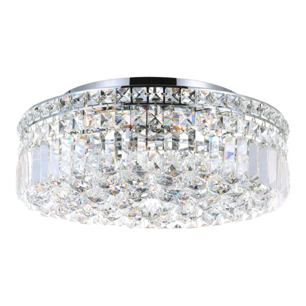 Colosseum 5 Light Flush Mount With Chrome Finish