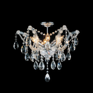Payton 6 Light Flush Mount With Chrome Finish