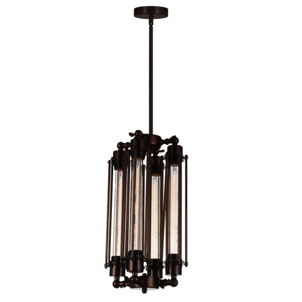 Kiera 4 Light Down Mini Pendant With Chocolate Finish
