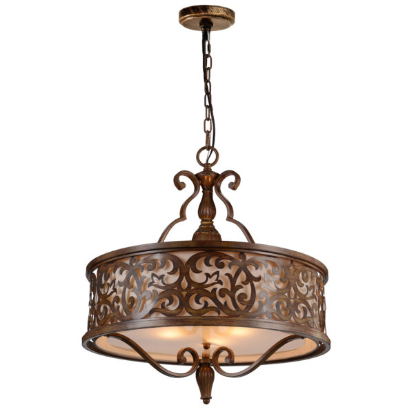 Nicole 5 Light Drum Shade Chandelier With Brushed Chocolate Finish