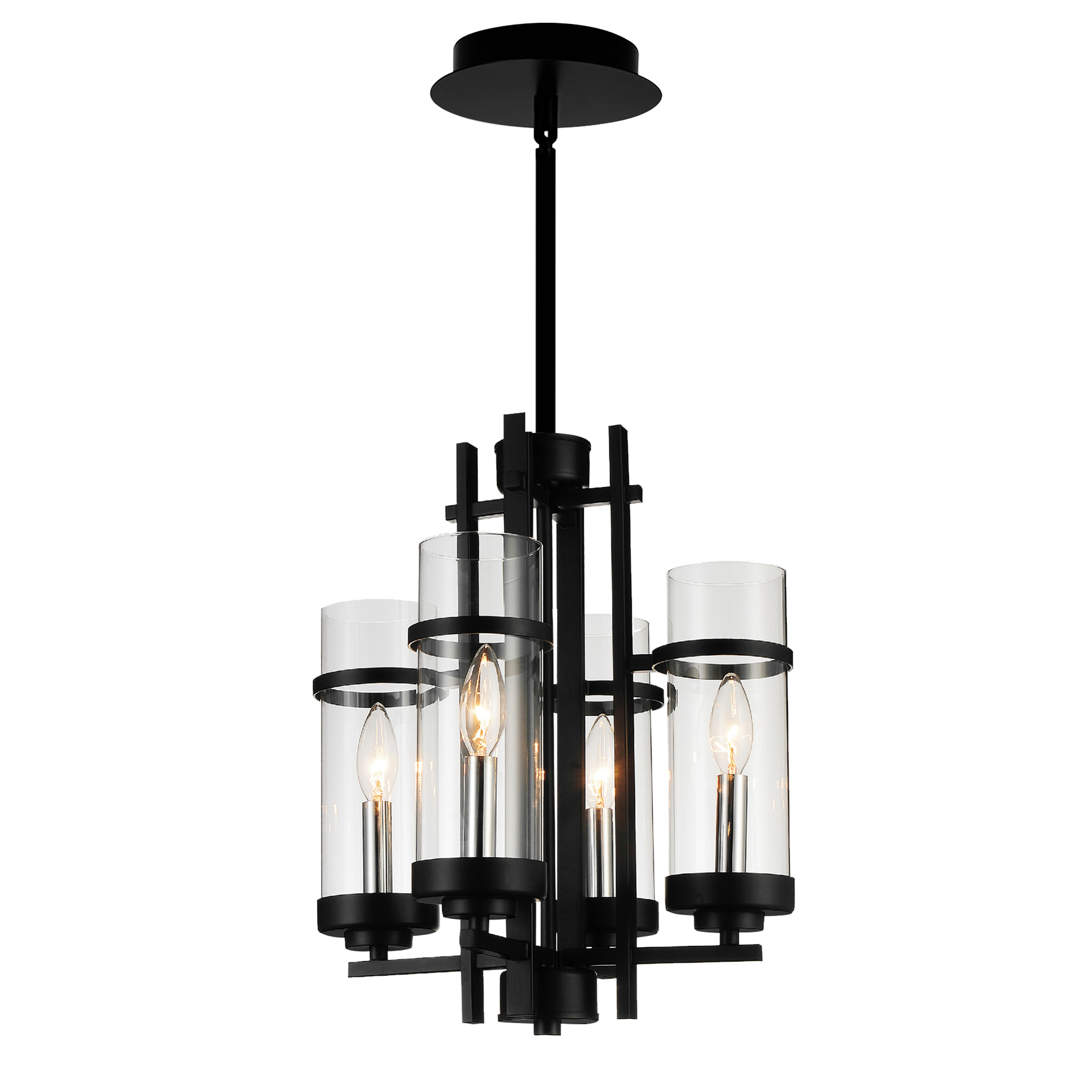 695320029154 Sierra 4 Light Mini Pendant With Black Finish